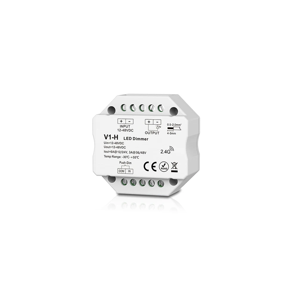 1 Way Constant Voltage Controller 3A/4A/5A/8A/15A/20A Smooth Dimming Without Flicker Pair A Multi-zone Dimming Remote Control