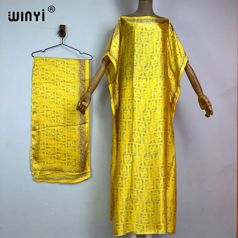 WINYI africa boho odzież z nadrukiem dla kobiet dubajski muzułmański Dashiki kaftan wakacyjny projekt sukienka abaja wieczorowy vestidos ملابس