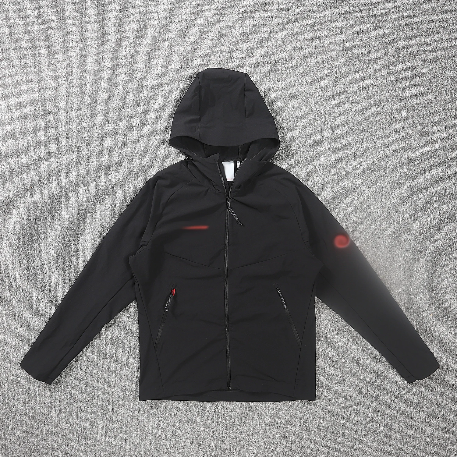 

Men's Outdoor Functional Thin Jaet Embroidered Hood Waterproof Windproof Sport Slim Bla 0804 Lightweight Breathable