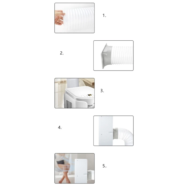 エアコンホース排気カプラーポータブルホースコネクタチューブねじ方向コンバータ排気管キットドロップシッピング