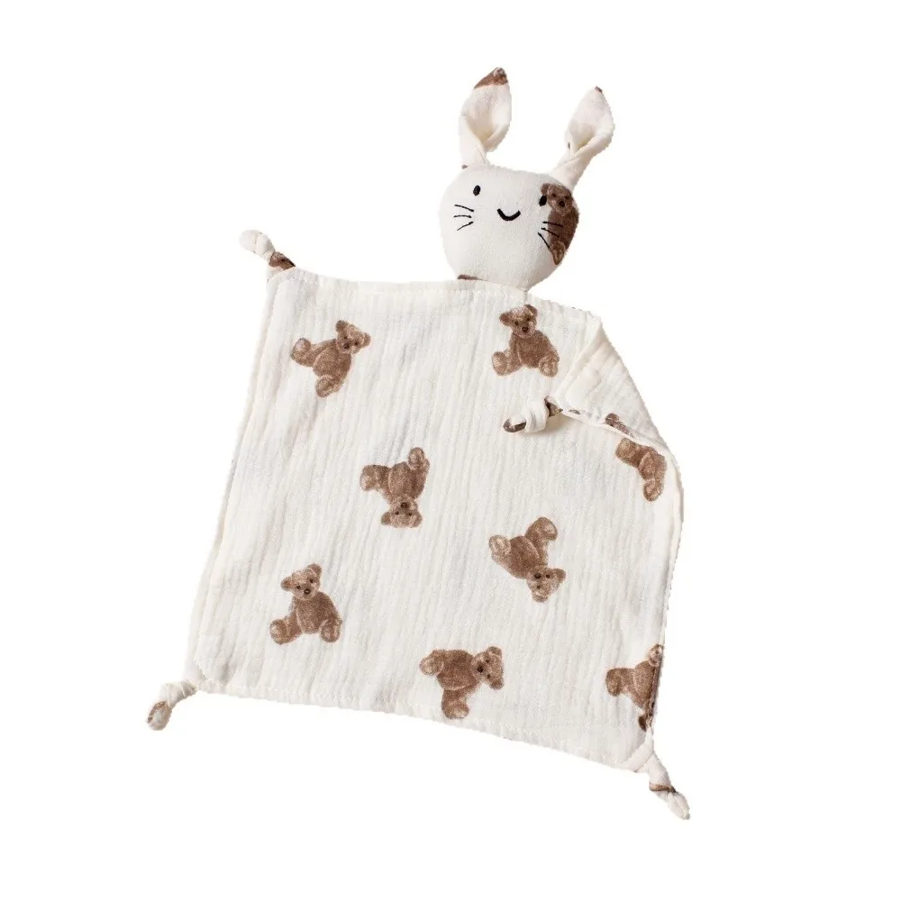 Cotton Muslin Muslin Comforter Blanket Soft Material Printed Design Newborn Sleeping Dolls Newborn Size Multi-Function