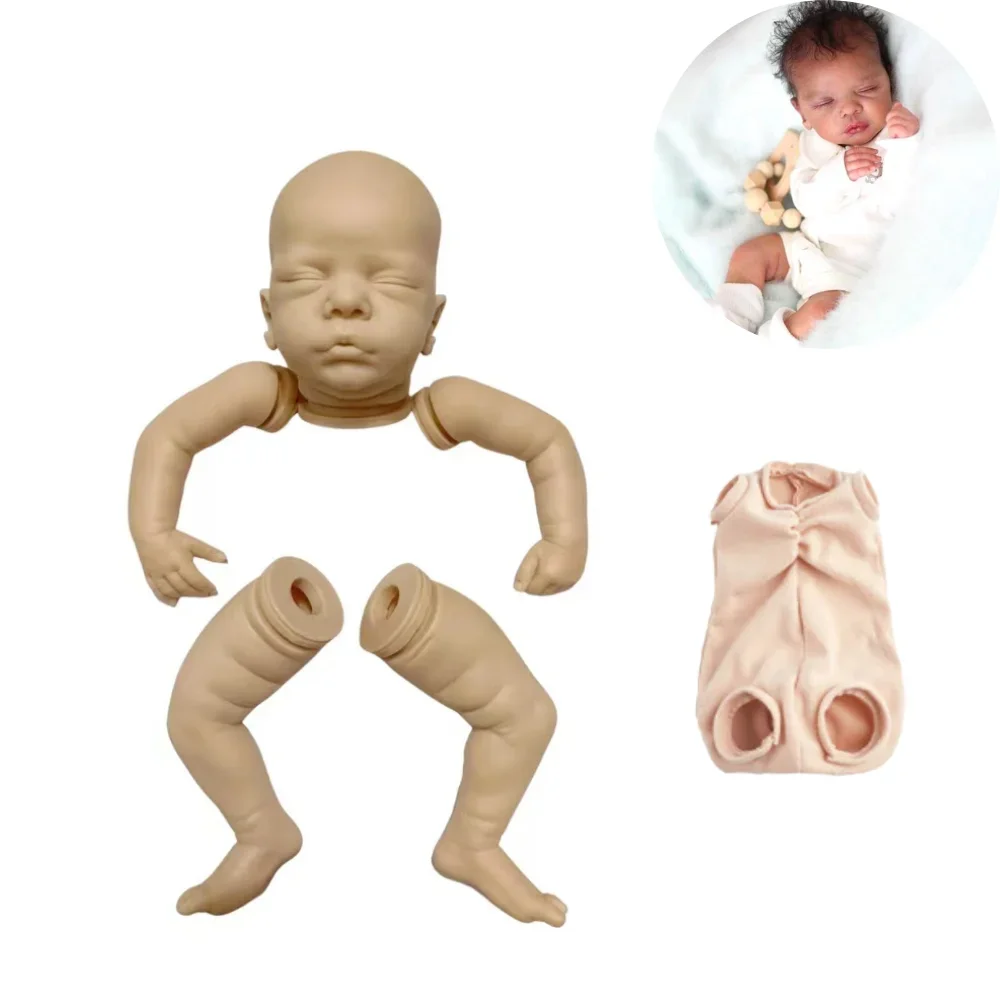 SINO-BB 19Inch Unpainted Reborn Baby Doll Kit Romy Sleeping Baby Molds Blank Unassembled Kit Reborn Baby Doll DIY Toy Figure