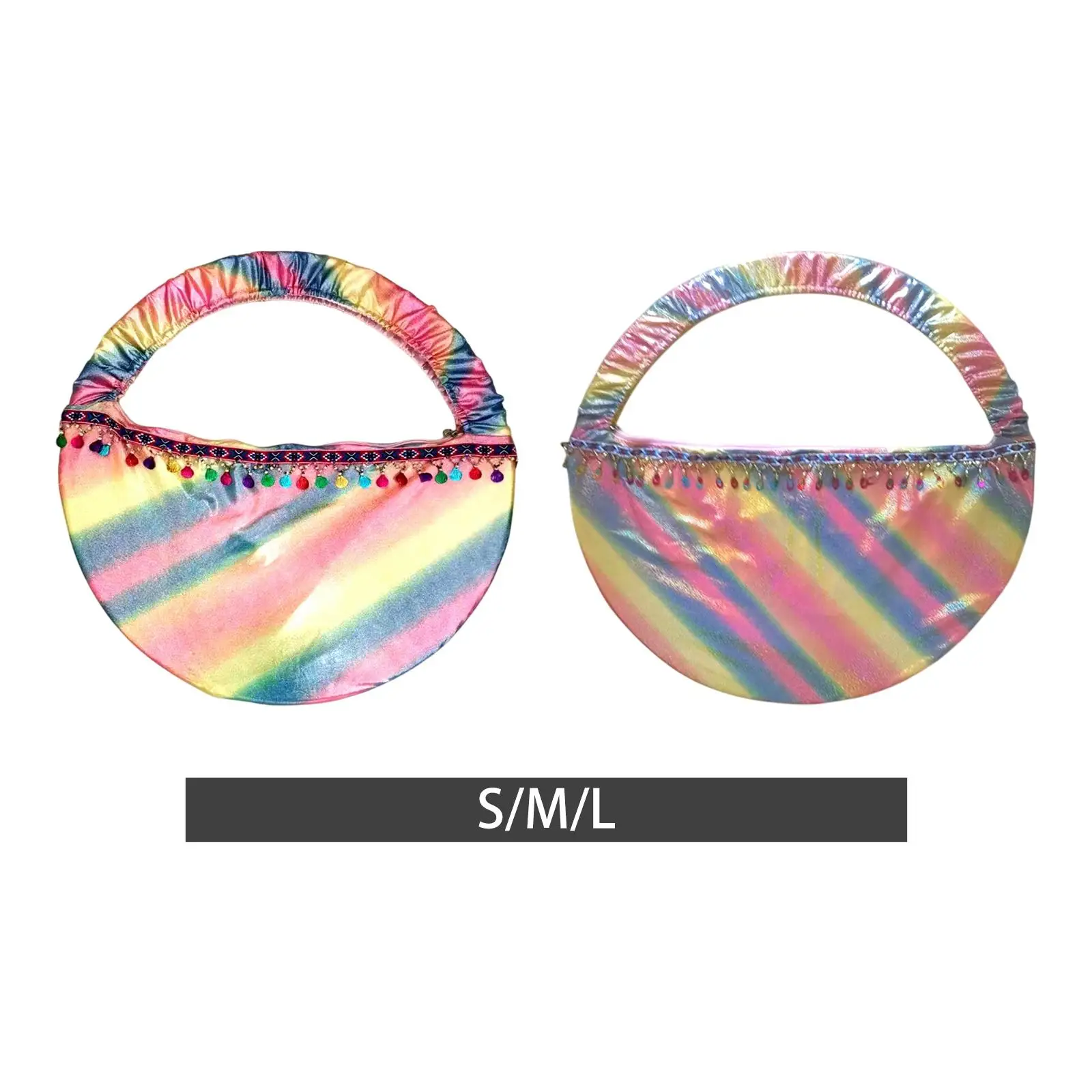 

Exercise Hoop Bag for Adults Dance Props Carry Bag Rainbow Tote Organizer