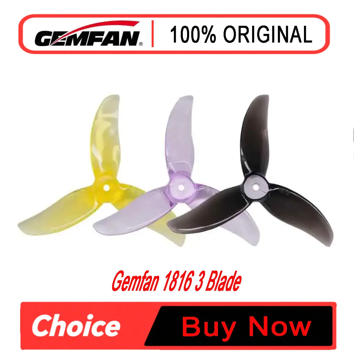 GEMFAN 1816-3 Propeller PC Material 1.5 Hole 5mm Center Thickness for Freestyle FPV Drone