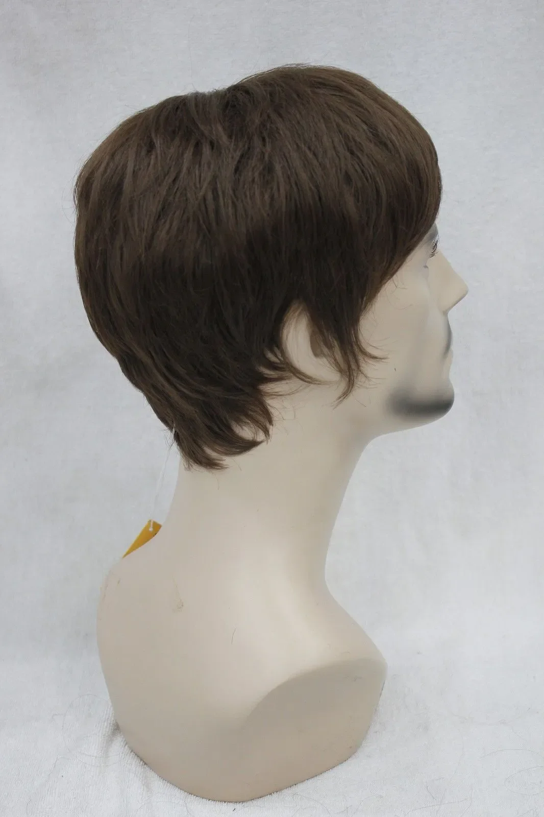 100% Brand New High Quality Fashion Picture full lace wig Medium Brown Menfolk Daily Wear Hair