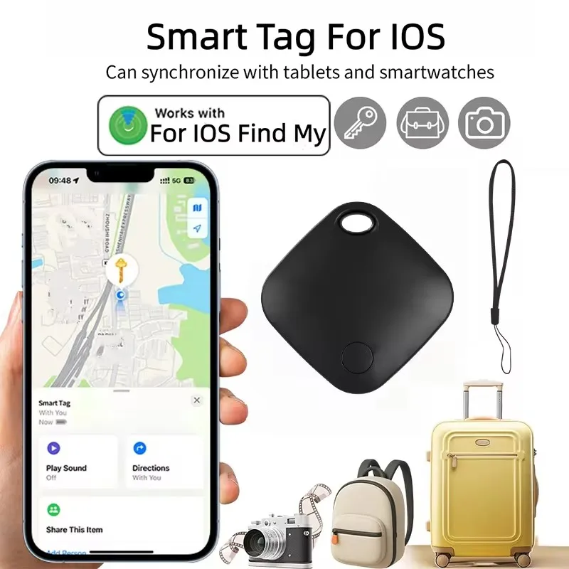 Smart Bluetooth GPS Tracker Works with Find My APP Anti Lose Reminder Device for Iphone Tag Replacement Locator MFI Rated