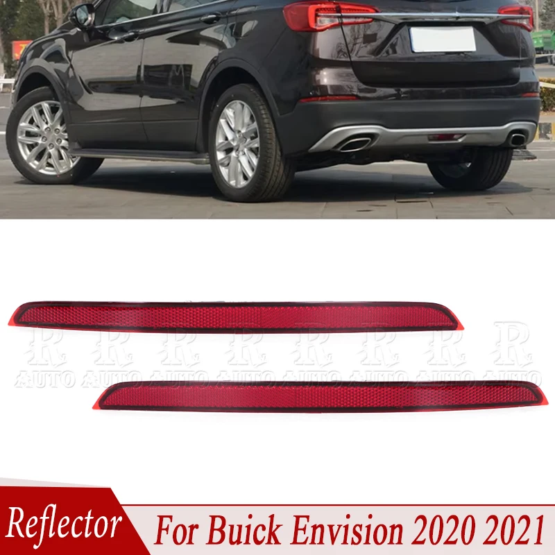 For Buick Envision 2020 2021 Rear Bumper Reflector Brake Light Stop Lamp Fog Light Warning Lamp Tail Lamp Red Shell Car Light