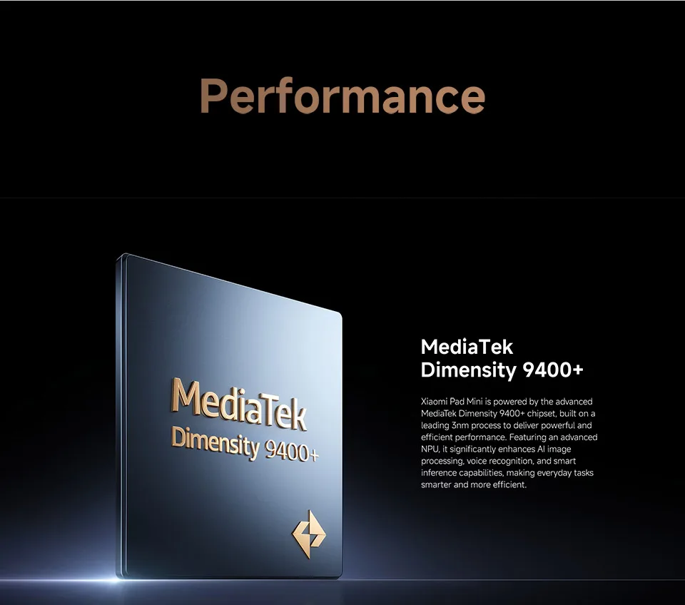 Global Version Xiaomi Pad Mini 8.8' 3K Ultra-clear Display 8GB/12GB RAM 7500mAh Battery 67W HyperCharge MediaTek Dimensity 9400+