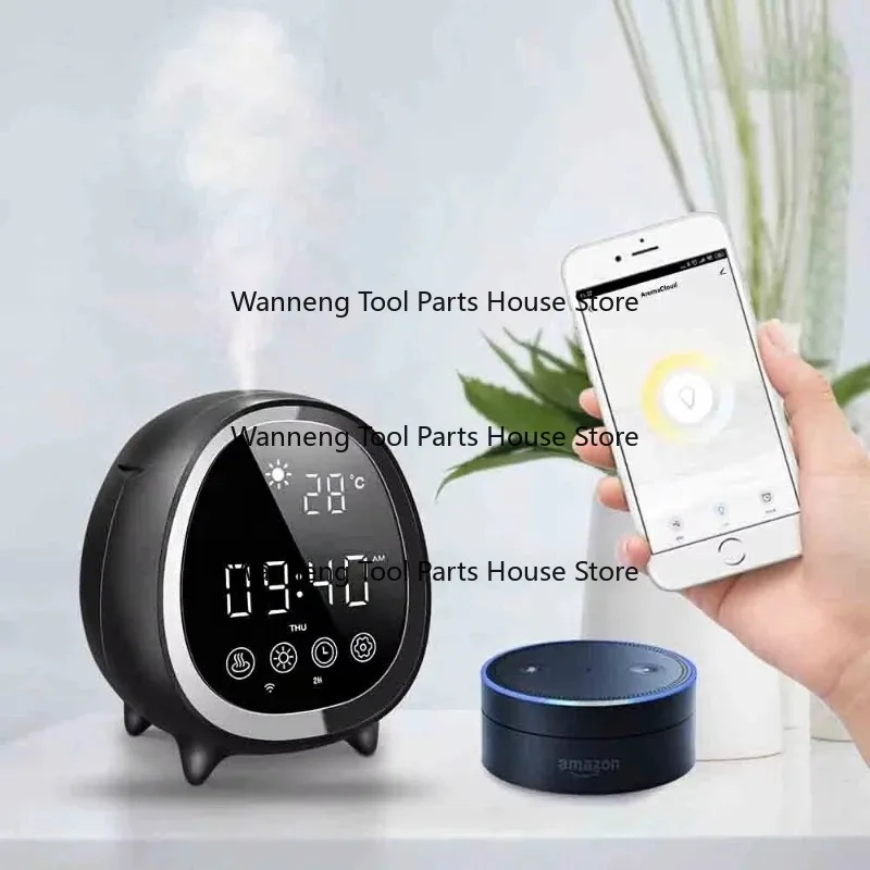 Humidifier Home Appliance with Clock Feature - Essential Oil Diffuser Air Humidifier for Bedroom White Color
