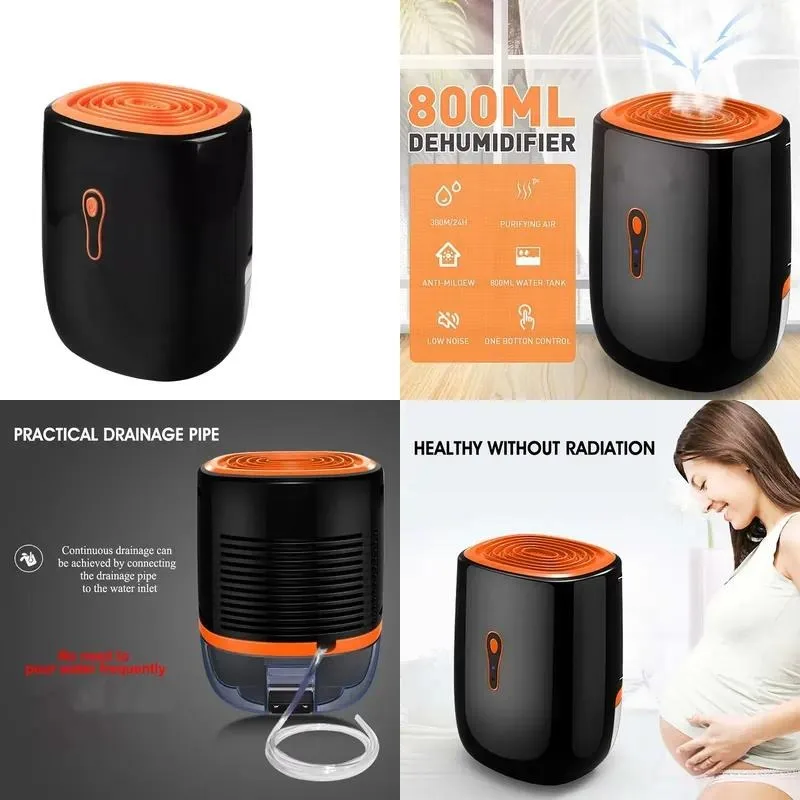 800ML Portable Mini Dehumidifier for Home Car Bedroom Hotel Wardrobe