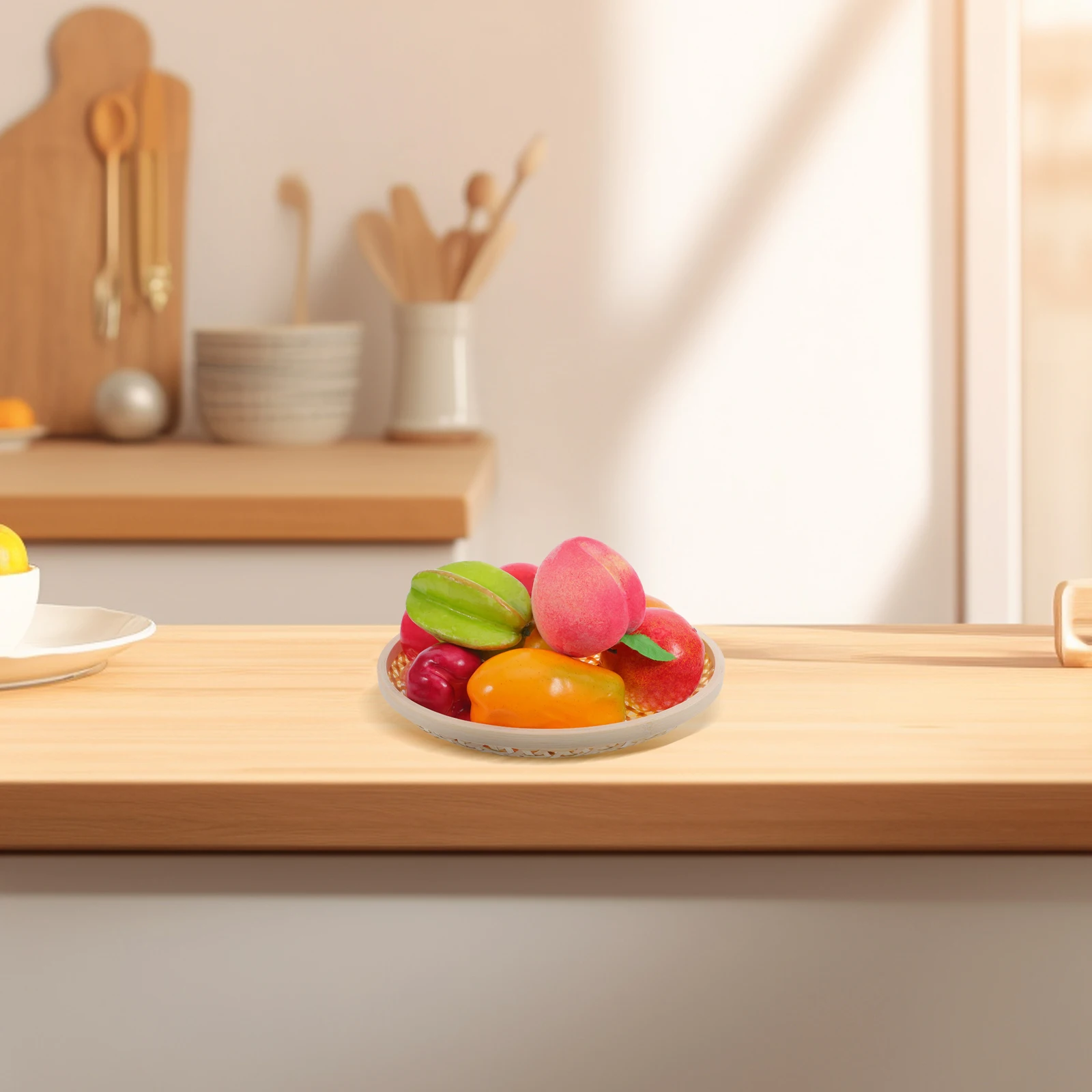 

Bamboo Storage Large Handwoven Organizer Fruit Decorative Food Container Reusable Woven Portable Snack Tray Home Fruits Plate