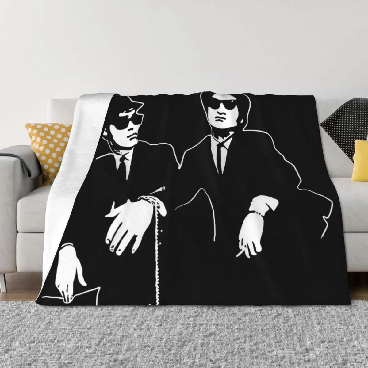 

Blues Brothers - Jake & Elwood Throw Blanket funny gift Tourist Weighted Bed covers Blankets