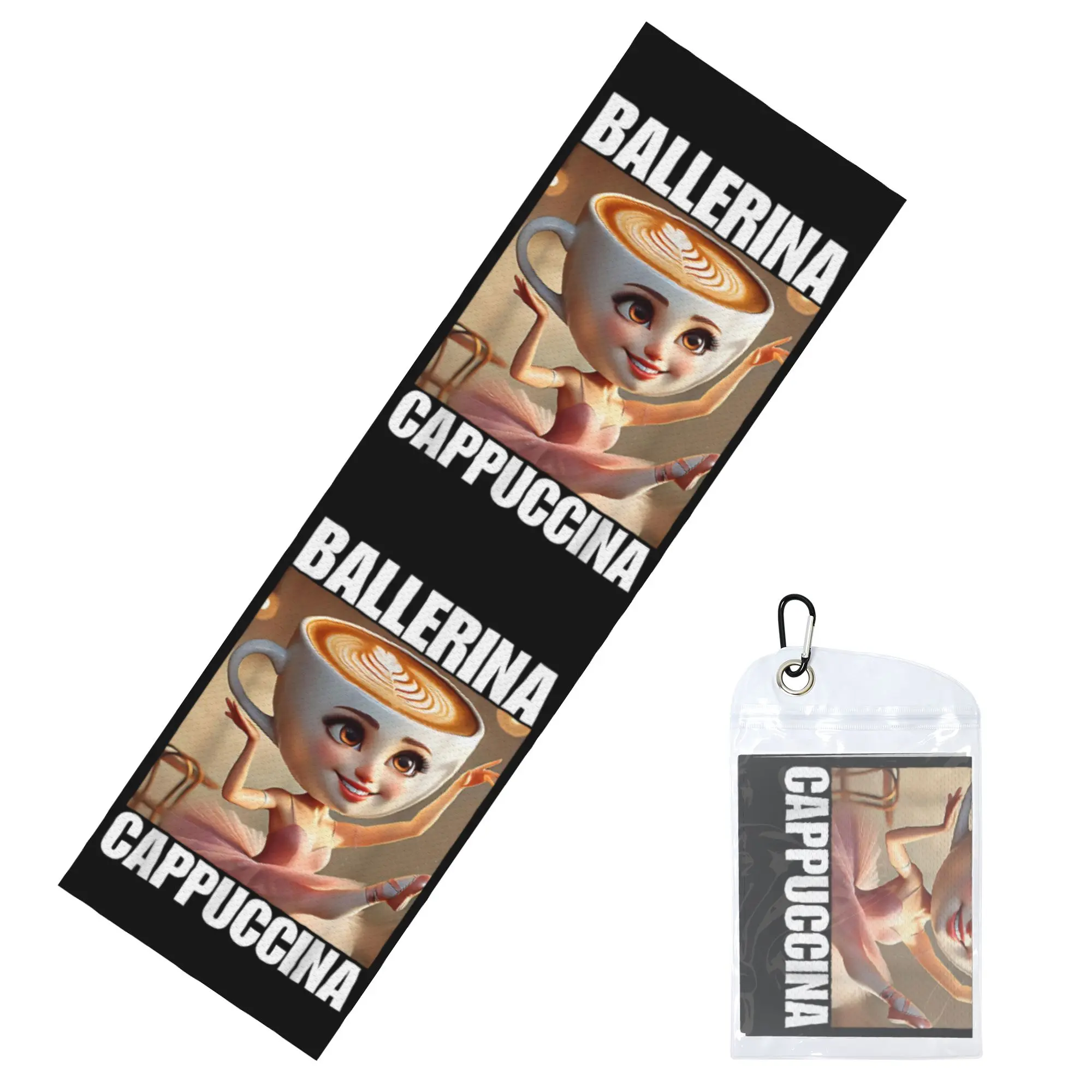 Toalla de Ejercicio Refrescante, Toalla de Playa Sahur, Pañuelo Deportivo Refrescante, Toallas Faciales, Ballerina Capuchina, Italian Brainrot, Tung Tung Tung