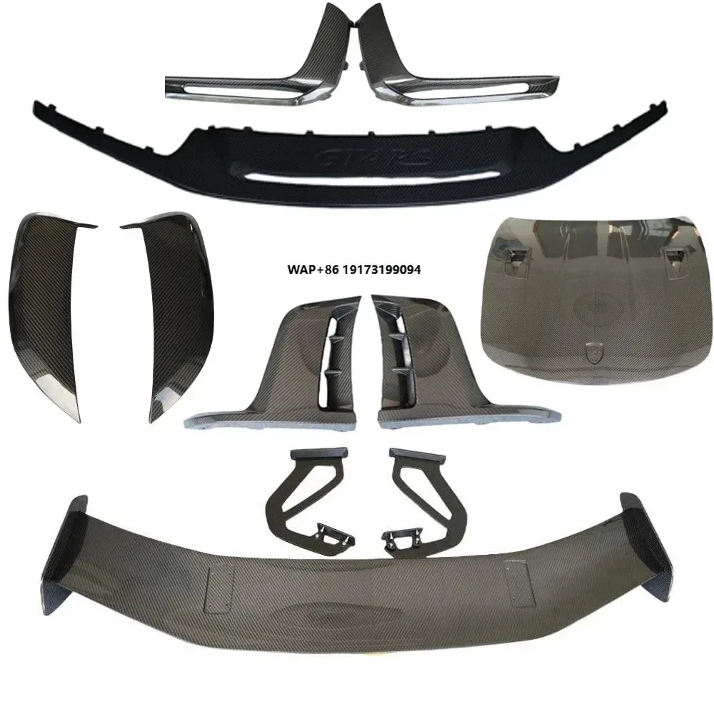 

For 718/981/982 Change to GT4 RS Style Carbon Fiber Front Lip\ Rear Diffuser \Front Canopy\ Spoiler Modification Kit
