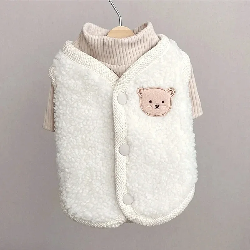 Cute Bear Winter Pet Dog Coat Warm Sweatshirt Small Medium Puppy Jacket for French Bulldog Chihuahua And Other Dogs