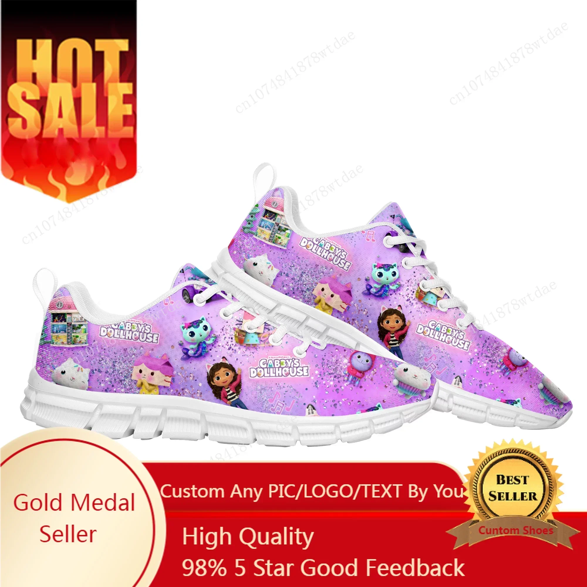 

GabbysDollhouse Sports Shoes Mens Womens Comfortable Sneakers Gabbys High Quality Manga Comics Sneaker Custom Shoe