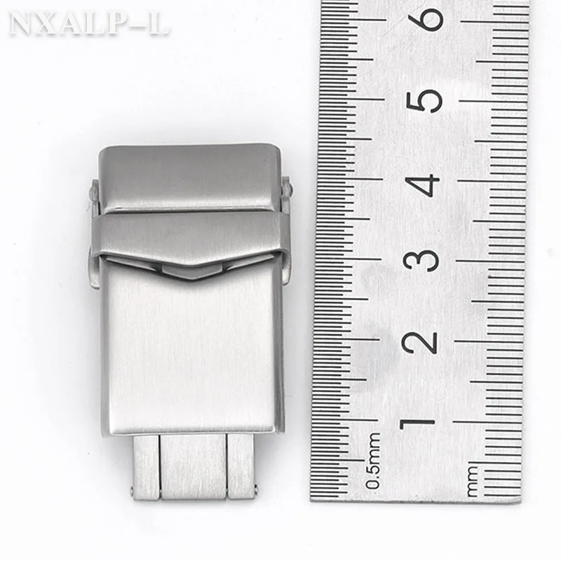 18mm 20mm 22mm Orologio Chiusura in acciaio inossidabile massiccio 316L Fibbia pieghevole Uomo Donna Orologio Fibbia per cinturino in metallo siliconico Accessori