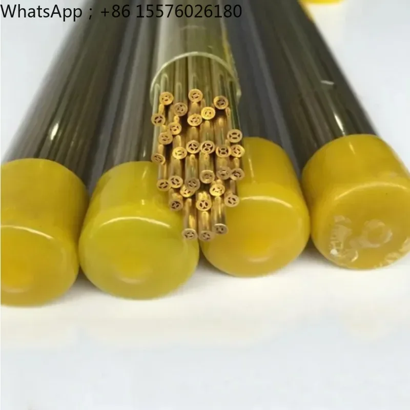 Drilling Brass Electrode Tube Multihole 4 Holes Diameter 1.0mm -3.0mm Length 400mm for WEDM Drilling Machine