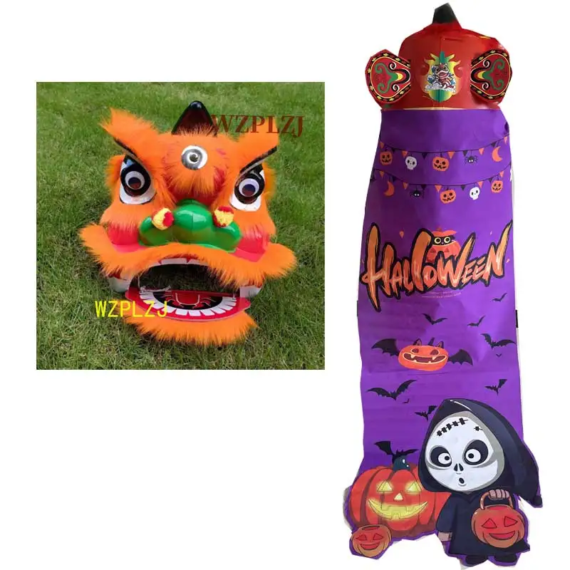 عباءة الهالوين مقاس 12 بوصة لعبة ملابس رقص الأسد لعمر 3-5 سنوات للأطفال الأولاد والبنات والأطفال أداء الحفلات الرياضية لمرحلة الكرنفال #6