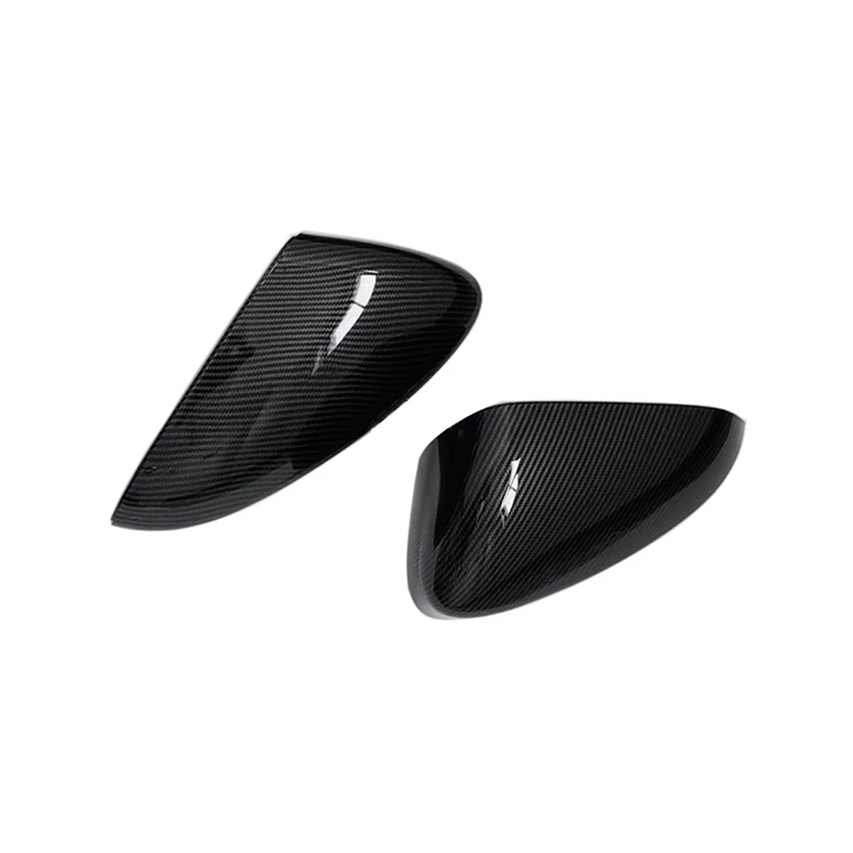 1Pair Car Rearview Mirror Cover Trim for Ford Mondeo Fusion 2013-2021 US Version Side Wing Mirror Caps ABS Carbon Fiber