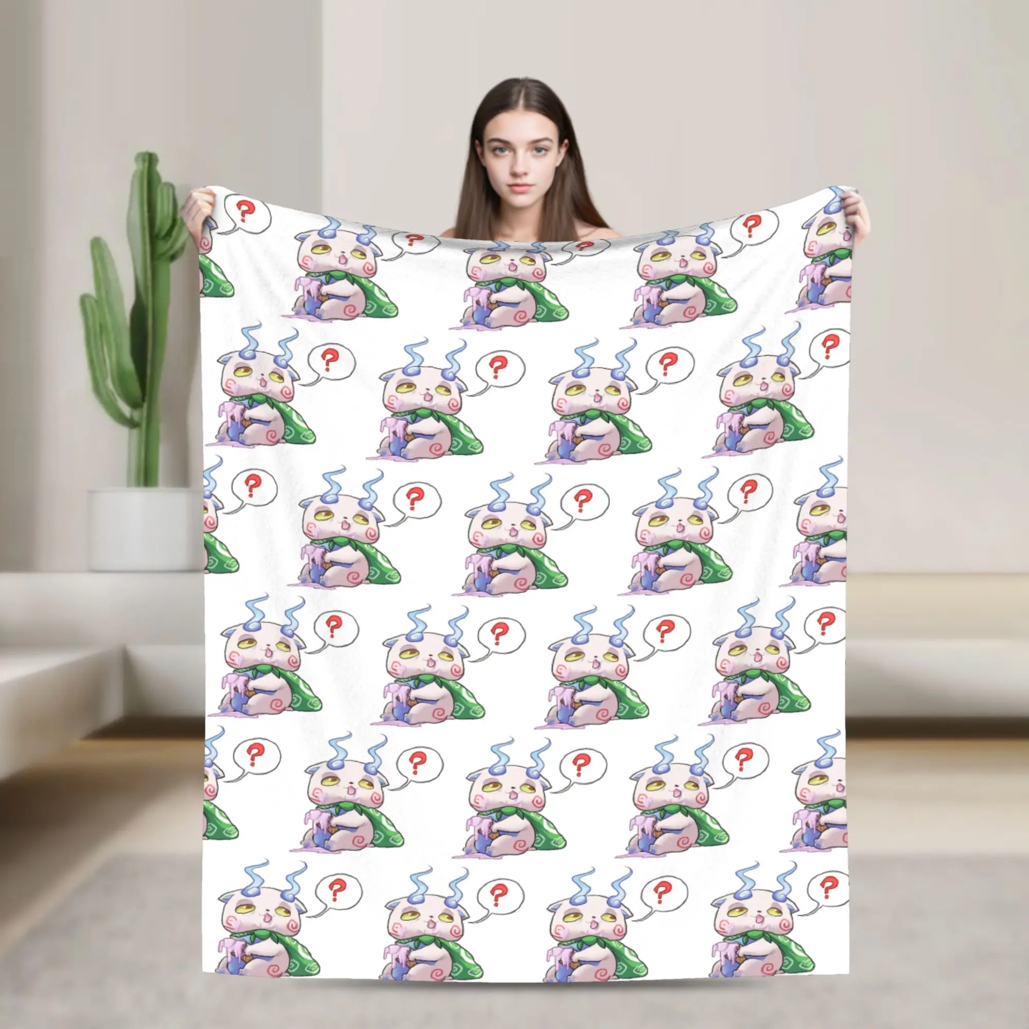Yokai Watch Game Blankets Flannel All Season Komasan Breathable Ultra-Soft Throw Blanket for Home Bedroom Bedding Throws