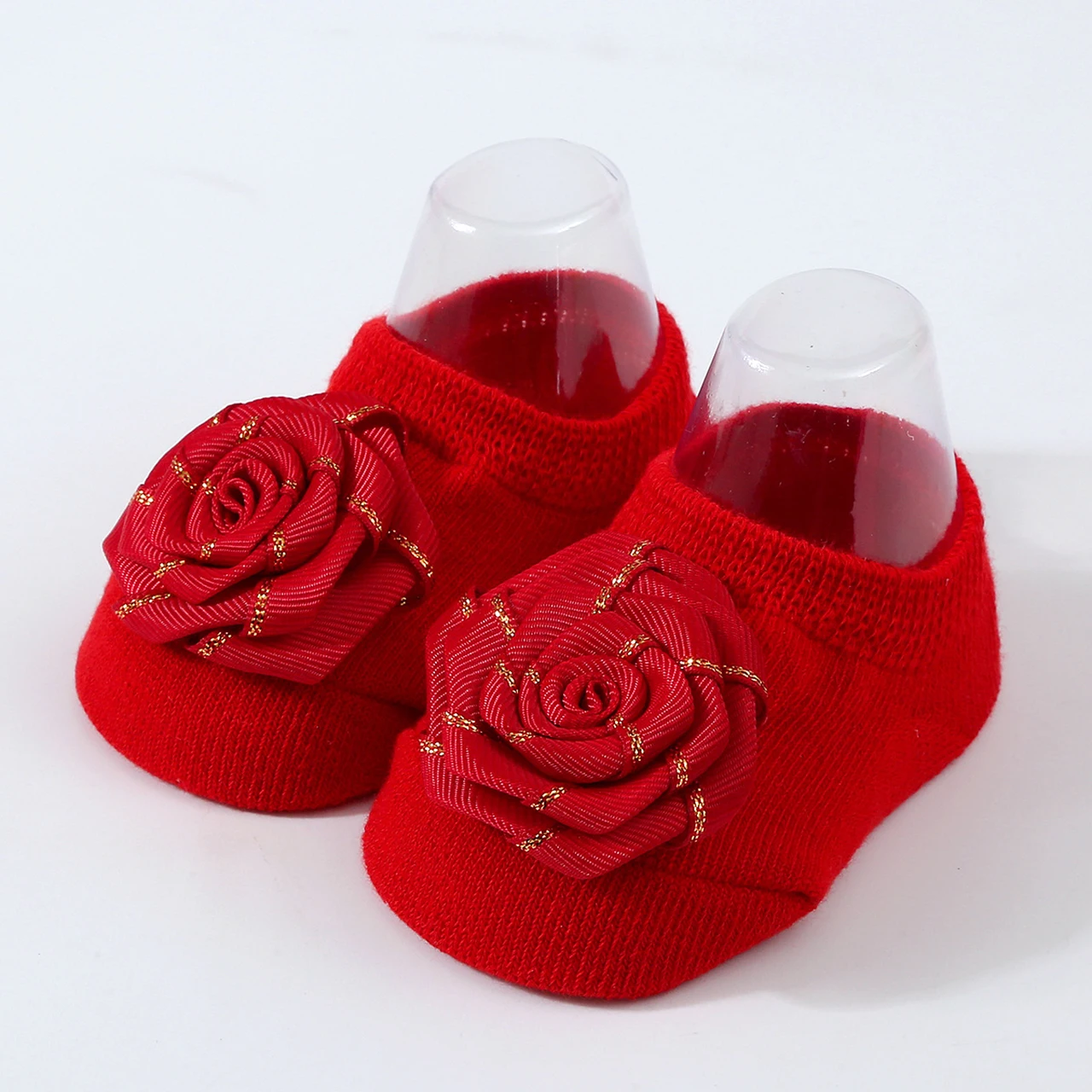 Sweet Flower Baby Girl Knitted Socks Autumn Soft Cotton Breathable Infant Ankle Socks Solid Color Kids Short Socks 3-12 Months