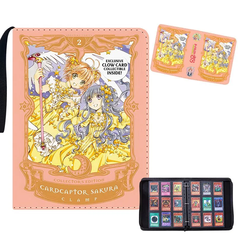 400pcs/900pcs Sailor Moon Card Album Book Folder 4/9 Card Slots Collections Zipper Double Pocket Zipper Card Binder Holder