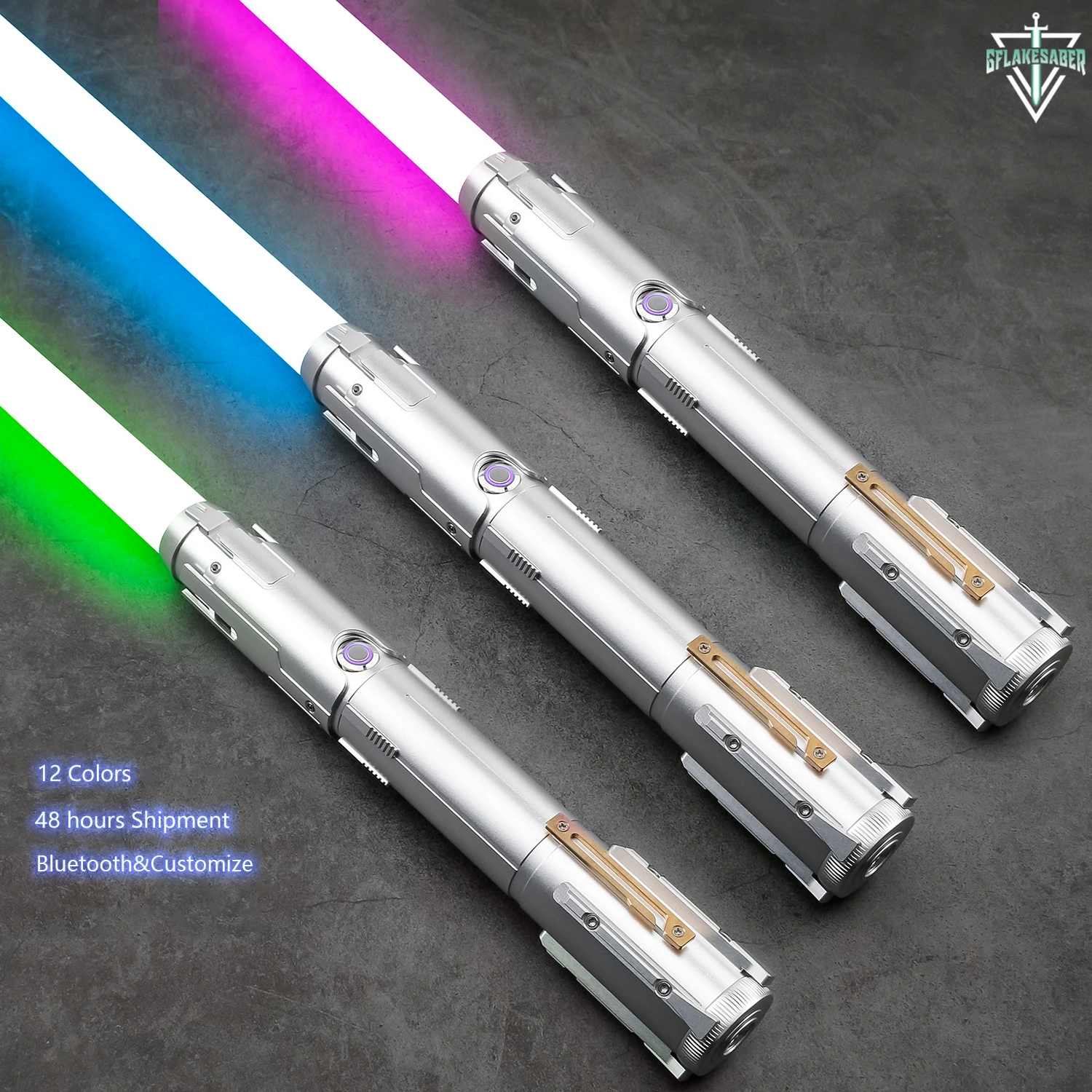 

TXQSABER Ben Skywalker Lightsaber Ben Solo SE Sliver Metal Hilt Dueling Laser Sword Smooth Swing Neopixel Jedi 12 Colors Cosplay