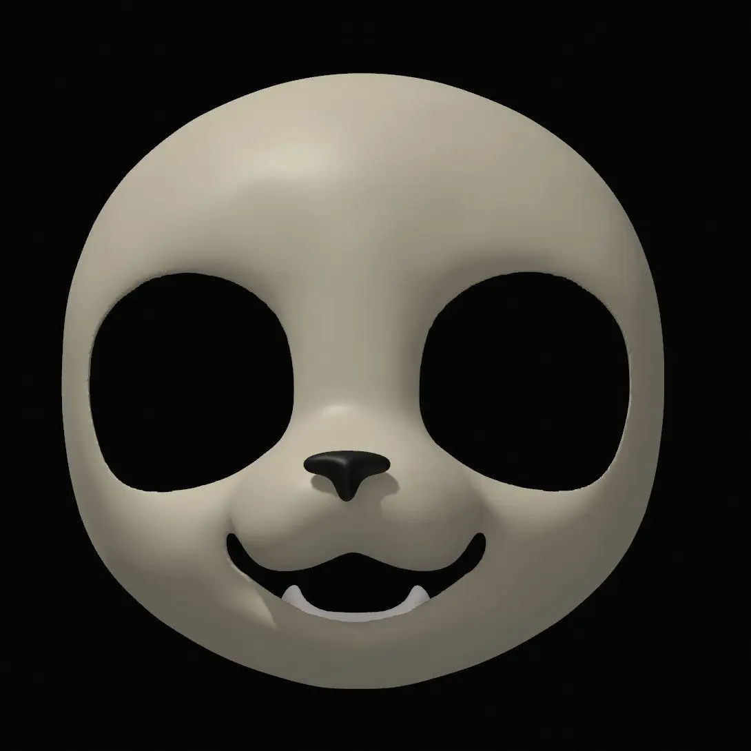 Kemono Base Mask Small Dog 3D Printing Semi Realistic Beast Suit Skull Cosplay Costume Accessorie Send Nose Tooth Eye Mask 3