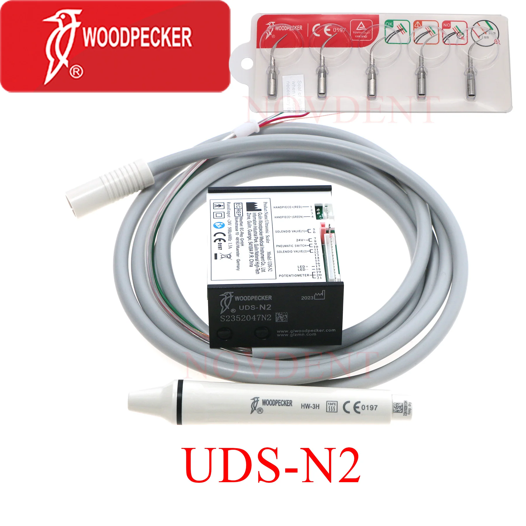 Woodpecker Dental Ultrasonic Piezo Built-in Scaler Fit EMS UDS-N2 Tips