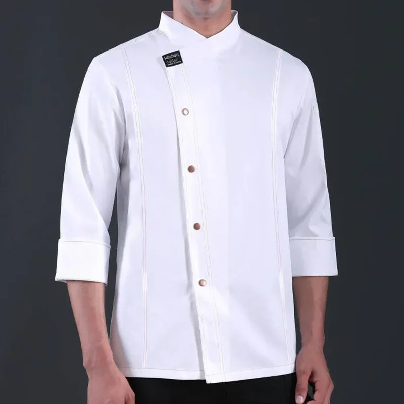 Uniforme de Chef de manga curta masculino, Restaurante Top, Garçom da indústria do hotel, Cozinha Top, Serviço de restauração