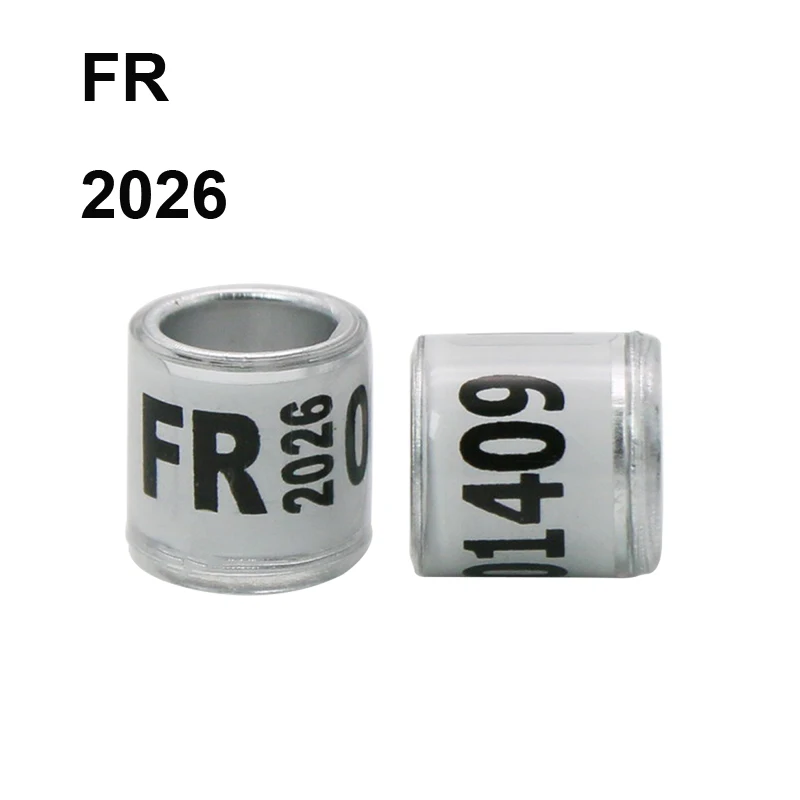 100 Pcs2026 Aluminum Plastic Pigeon Foot Ring With Number Letter Bird Leg Sign Rings Fly Race Identification Circle