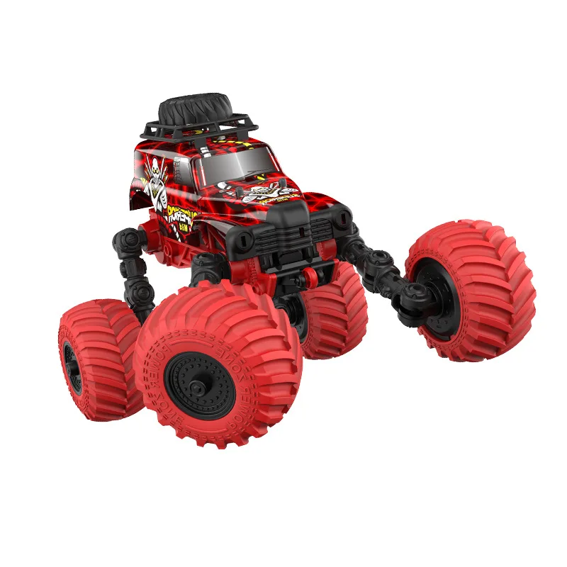 Transform Twist Monster Buggy Big Wheel Folding Skeleton Wireless Rechargeable Stunt Remote Control Car Electric Toys