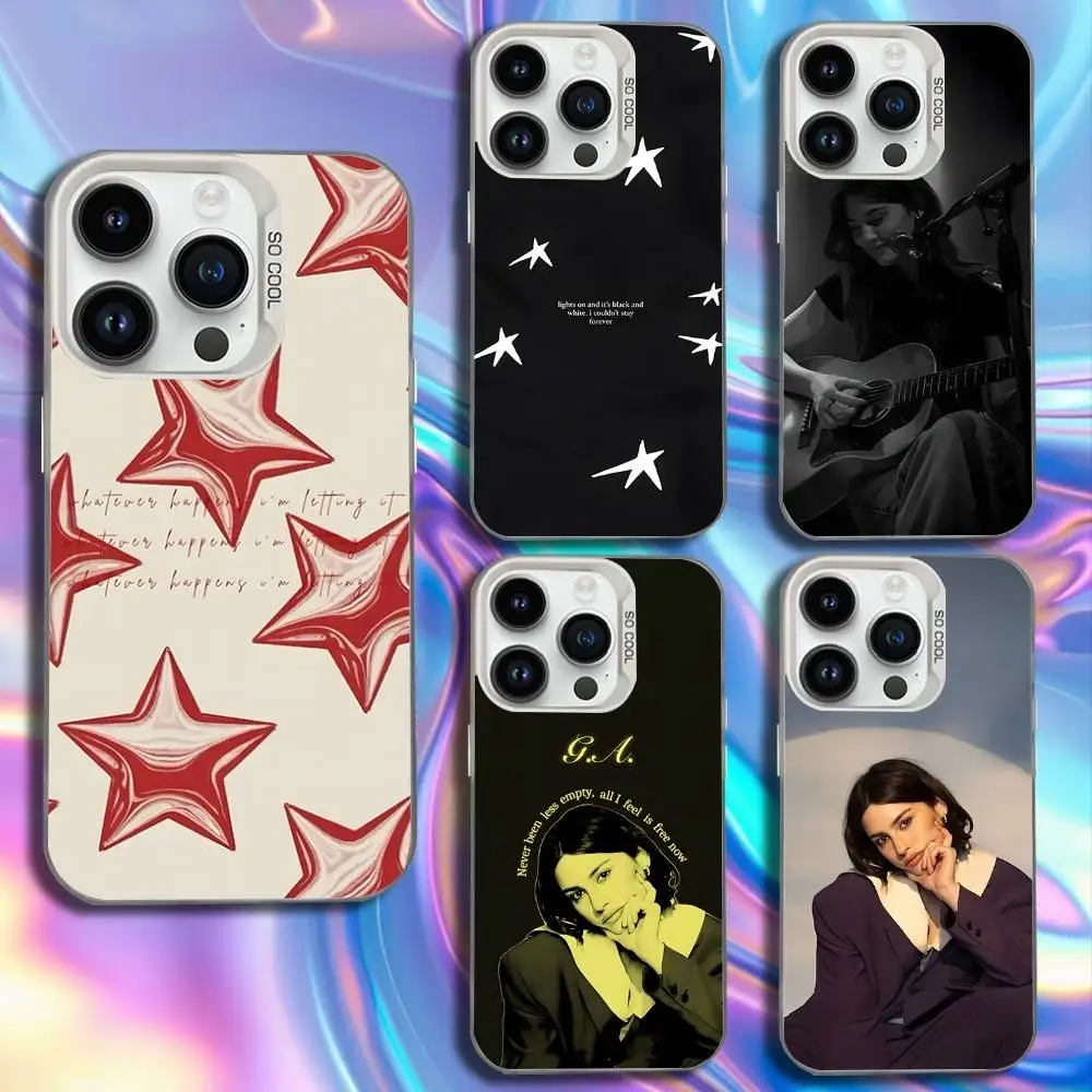 

G-Gracie Abrams Star Phone Case For iPhone 16,15,14,13,12,11,Mini,Pro,SE,MAX White Matte Shockproof Cover