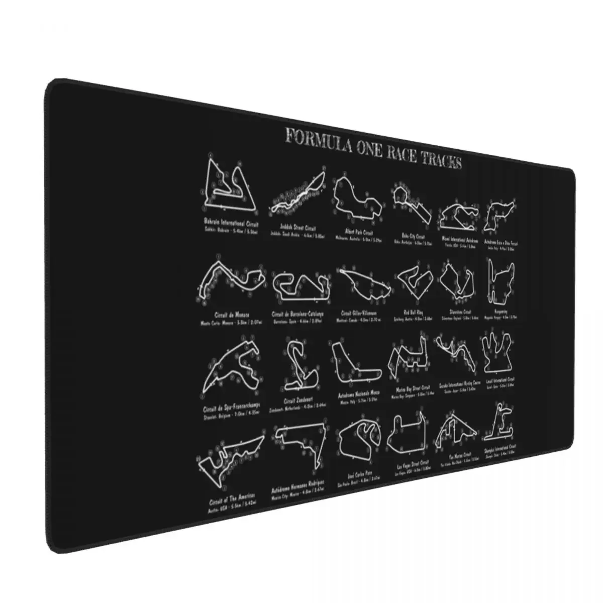 F1 Race Tracks Large Mouse Pad Computer Keyboard Mouse Mat Gamer PC Laptop Desk Mat Office Accessories Table Mats