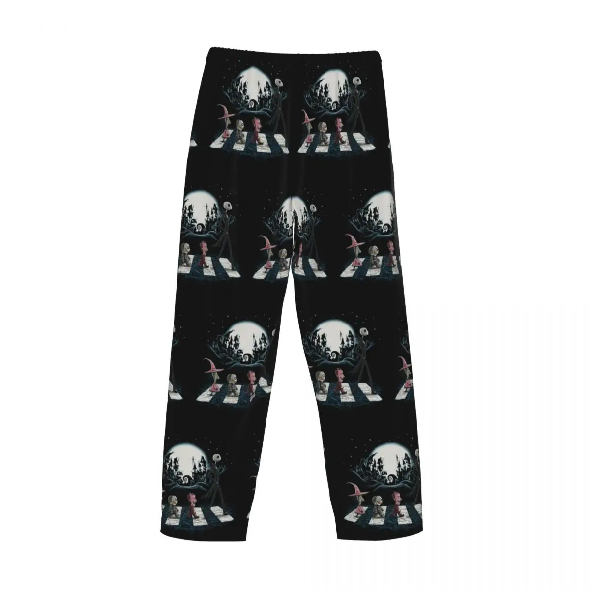 Pantalones de pijama personalizados para hombre, pesadilla antes de Navidad, estampado de calavera de Halloween, Skellington, ropa de dormir con bolsillos