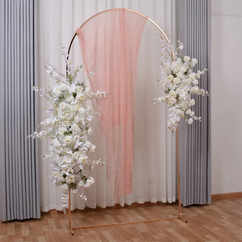 

White Rose Orchid Baby Breath Wedding Backdrop 5D Floral Arrangement Event Party Stage Decor Table Flower Runner Window Display