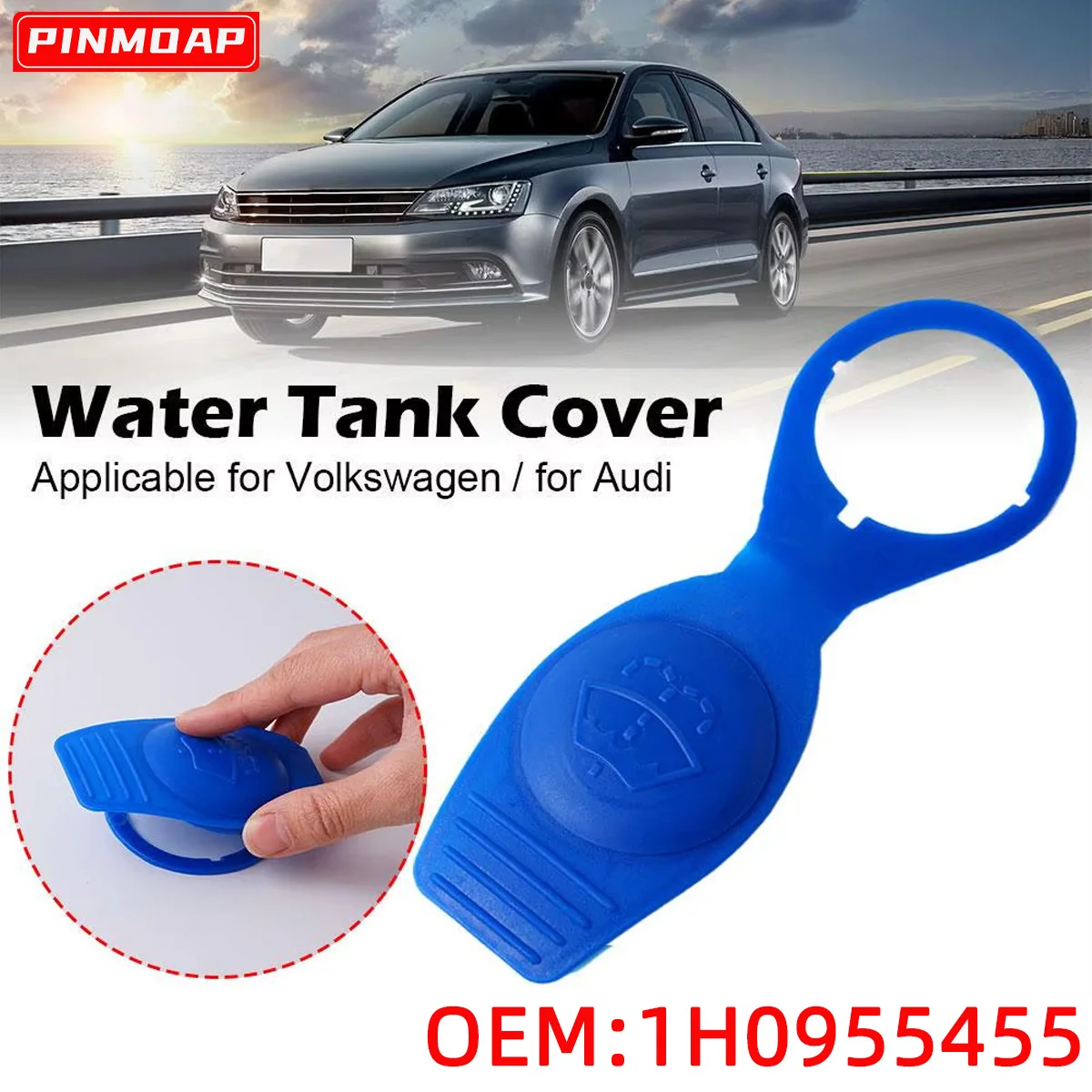 Pinmoap tampa do reservatório de fluido de limpeza de para-brisa de carro é adequado para vw golf jetta passat polo t3 audi tt a8 d4 r8 100 1h0955455