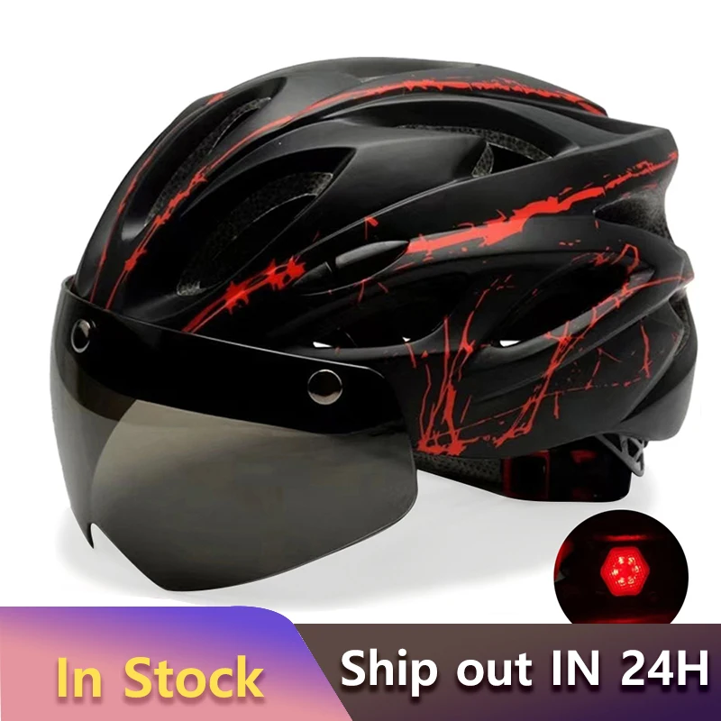 Anti-Collision Cycling Portable Adjustable Helmet Ciclismo Lightweight Head Protect Hats With LED Taillight For Skateboard