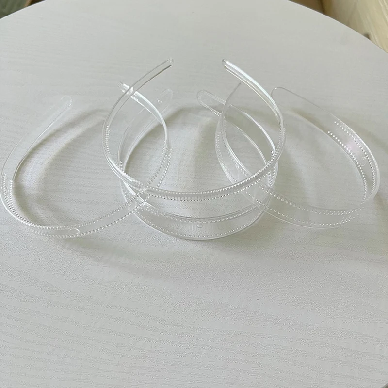 1 sztuka 8mm/12mm/20mm/25mm przezroczysty z tworzywa sztucznego opaski z zębami gładkie przezroczyste opaski do włosów dla kobiet DIY akcesoria do włosów opaski do włosów