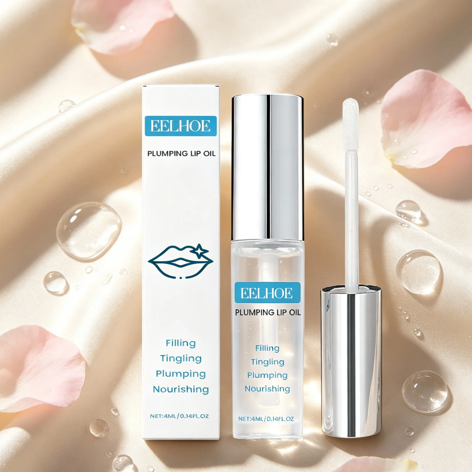 EELHOE Lip Oil Plumping Lip Gloss for Lips Long Lasting Moisturizing Skin Non Sticky Gently Nourishing Dry Lip Relief Oil 4ml