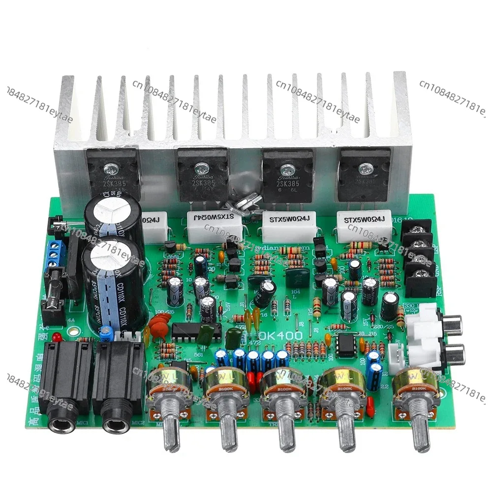 OK400 250W 2.0 Karaoke Reverb Amplifier Board, Dual AC20-26V Drivers