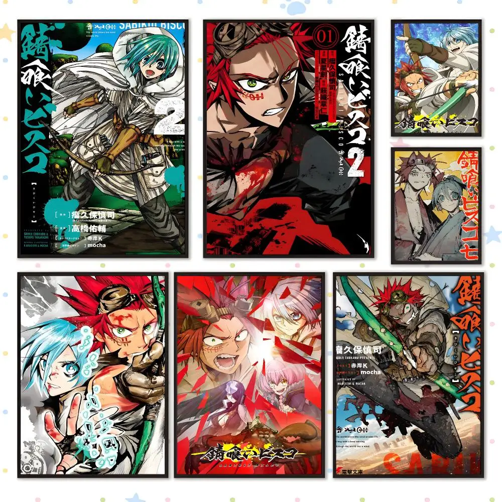 Anime Action Rust Eater Bisco Poster HD Waterproof PP Self Adhesive Aesthetic Bedroom Dorm Gaming Room Home Decor Gift