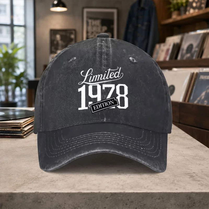 1978 Limited Edition Washable Baseball Cap Unisex Adjustable Retro Hat for Men Women