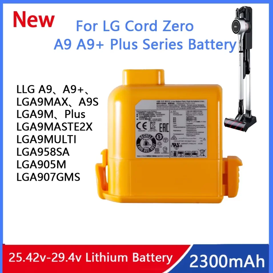 

Vacuum Cleaner Battery EAC63758601 for LG Cord Zero A9 A9+ A9Plus A9MASTER2X A9MULTI2X A9PETNBED A9MULTI A958 A958SK A958SA