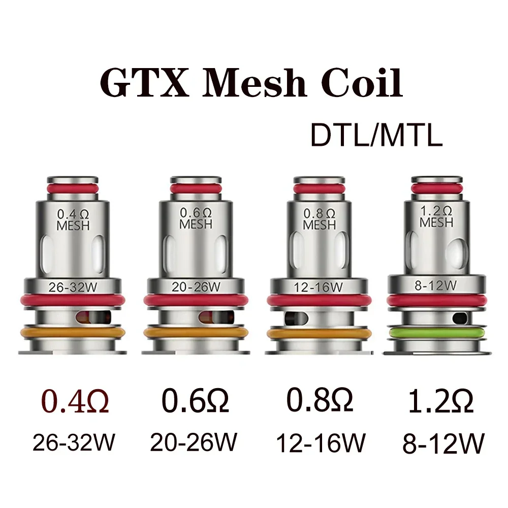 ターゲットpm80、0.4、0.6、0.8、1.2ohm、gtx one、nanoタンク用のome gtxメッシュコイル