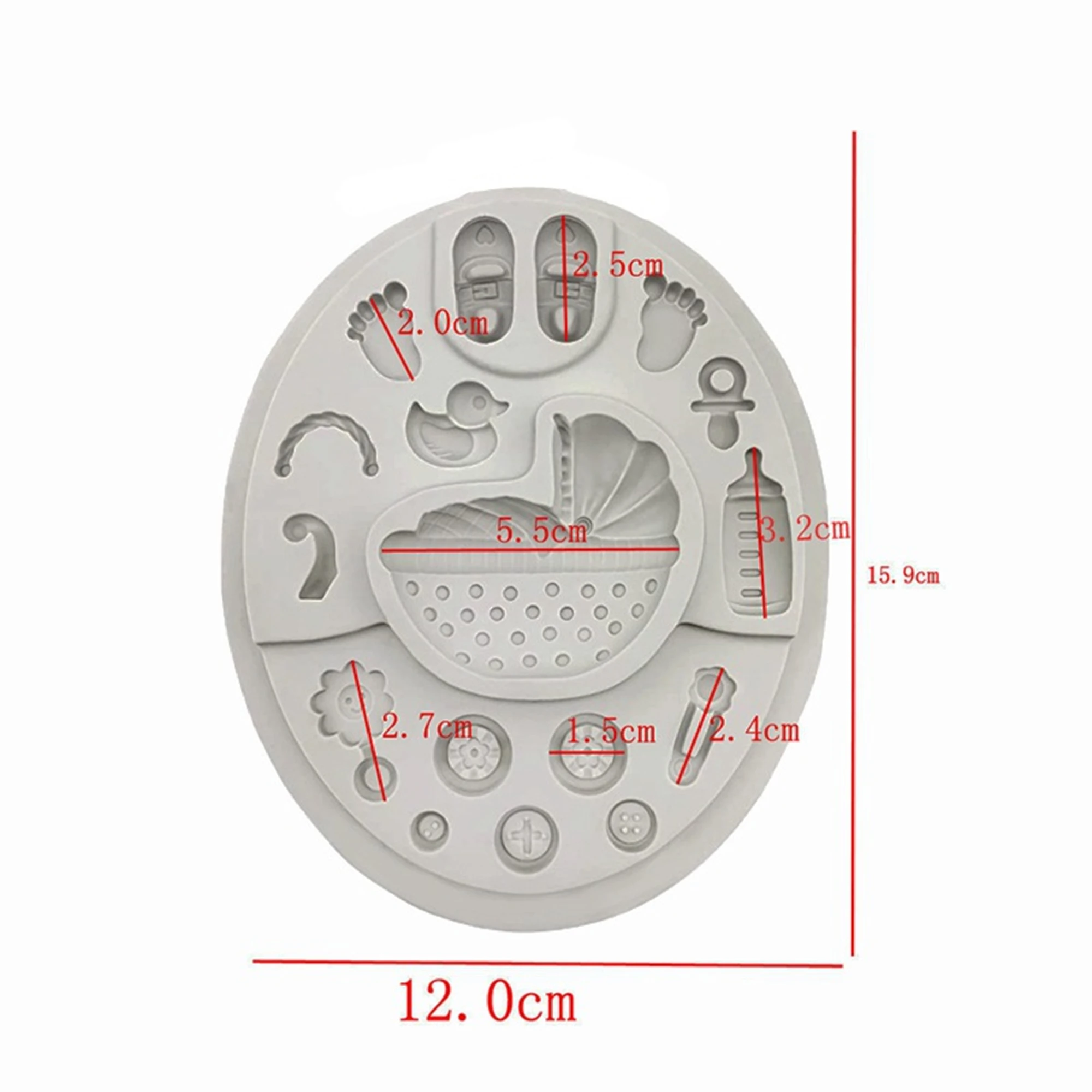 Baby Car Silicone Cake Sugarcraft Mold Resin Tools Baby Supplies Cupcake Cute Baby Baking Mould Fondant Cake Decorating Tools