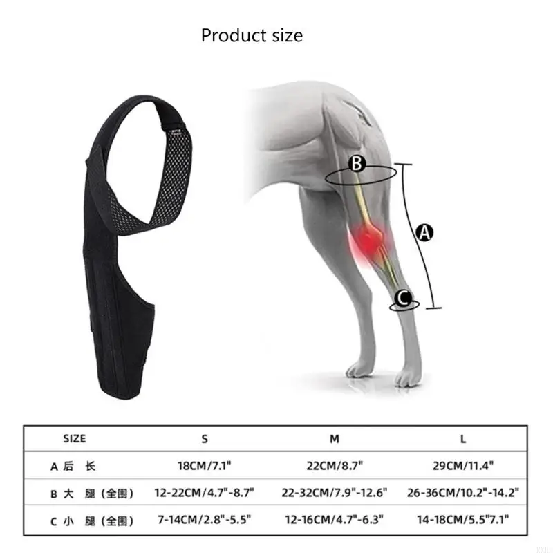Adjustable Dog Legs Brace Prevents Wounds and Provide Warmth for Recovery Against Licking Assists Brace KXRE