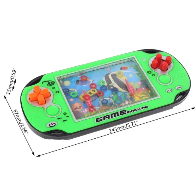 Retro Water Ring Game Machine Child Handheld Game Machine Water Circle Ring Toss Squeeze Toy Parent-Child Interactive Toys