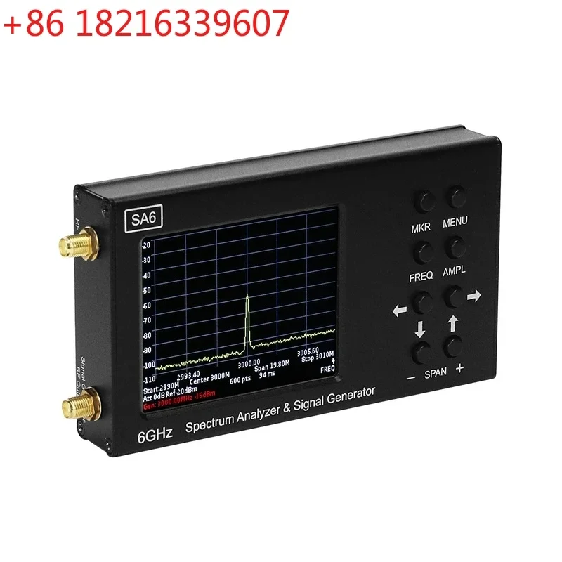 TAO New SA6 6G Portable Spectrum Analyzer Signal Genertor + ZA048 Log Periodic Antenna LPDA for 3G 4G LTE CDMA DCS GSM GPRS GLON